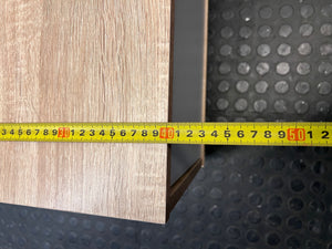 Ally Two Door Light Oak and Grey TV Unit — Surface Wear to Top Panel – depth measurement