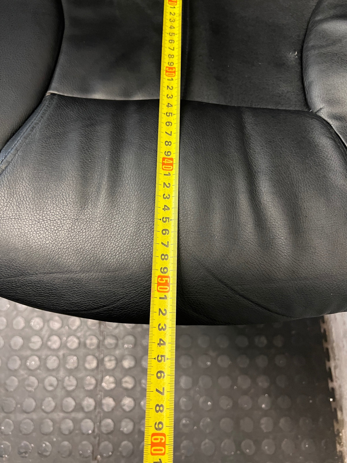 Black High-Back Executive Office Chair — Good Working Order – depth measurement