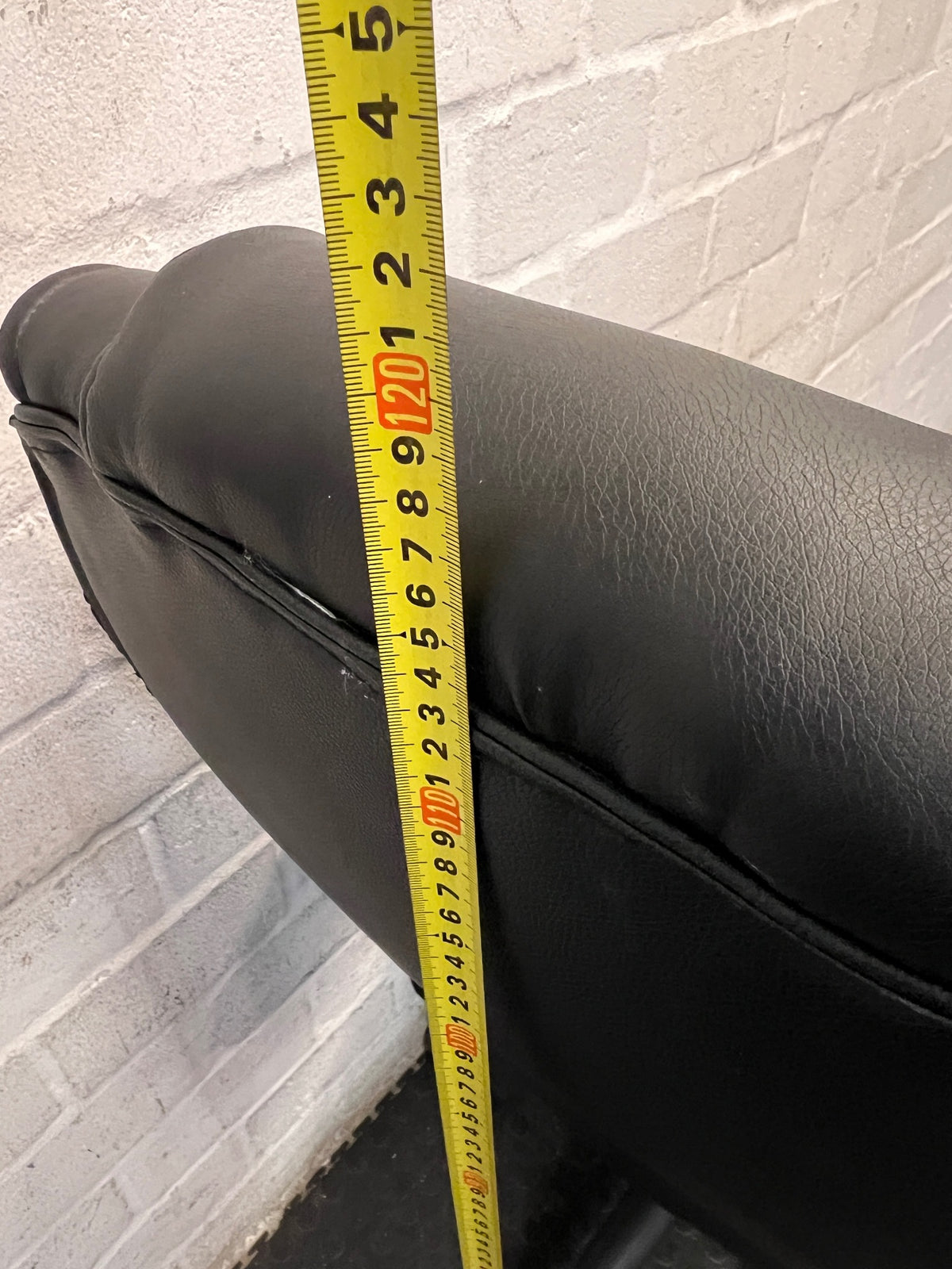 Black High-Back Executive Office Chair — Good Working Order – height measurement