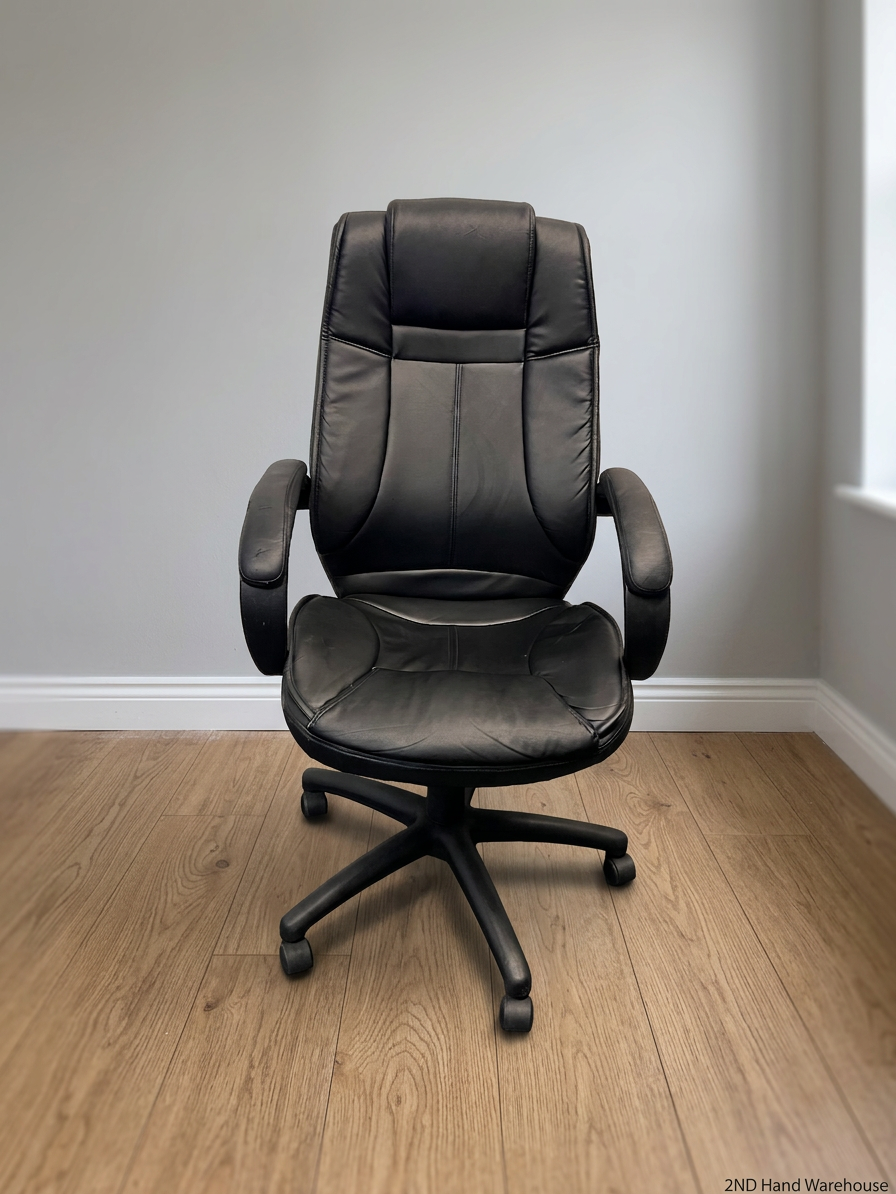 Black High-Back Executive Office Chair — Good Working Order – styled product image