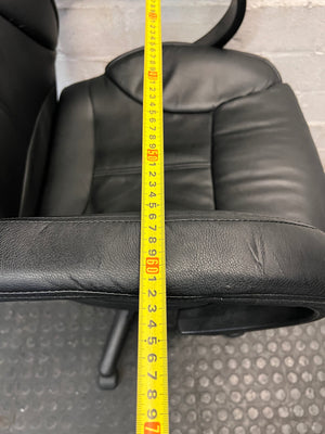Black High-Back Executive Office Chair — Good Working Order – width measurement