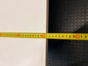 Large White Square Cluster Office Desk — Surface Scratches and Minor Damage – depth measurement
