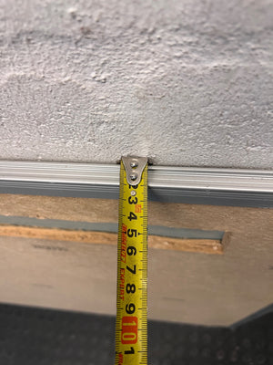 Large Aluminium Framed Whiteboard – depth measurement
