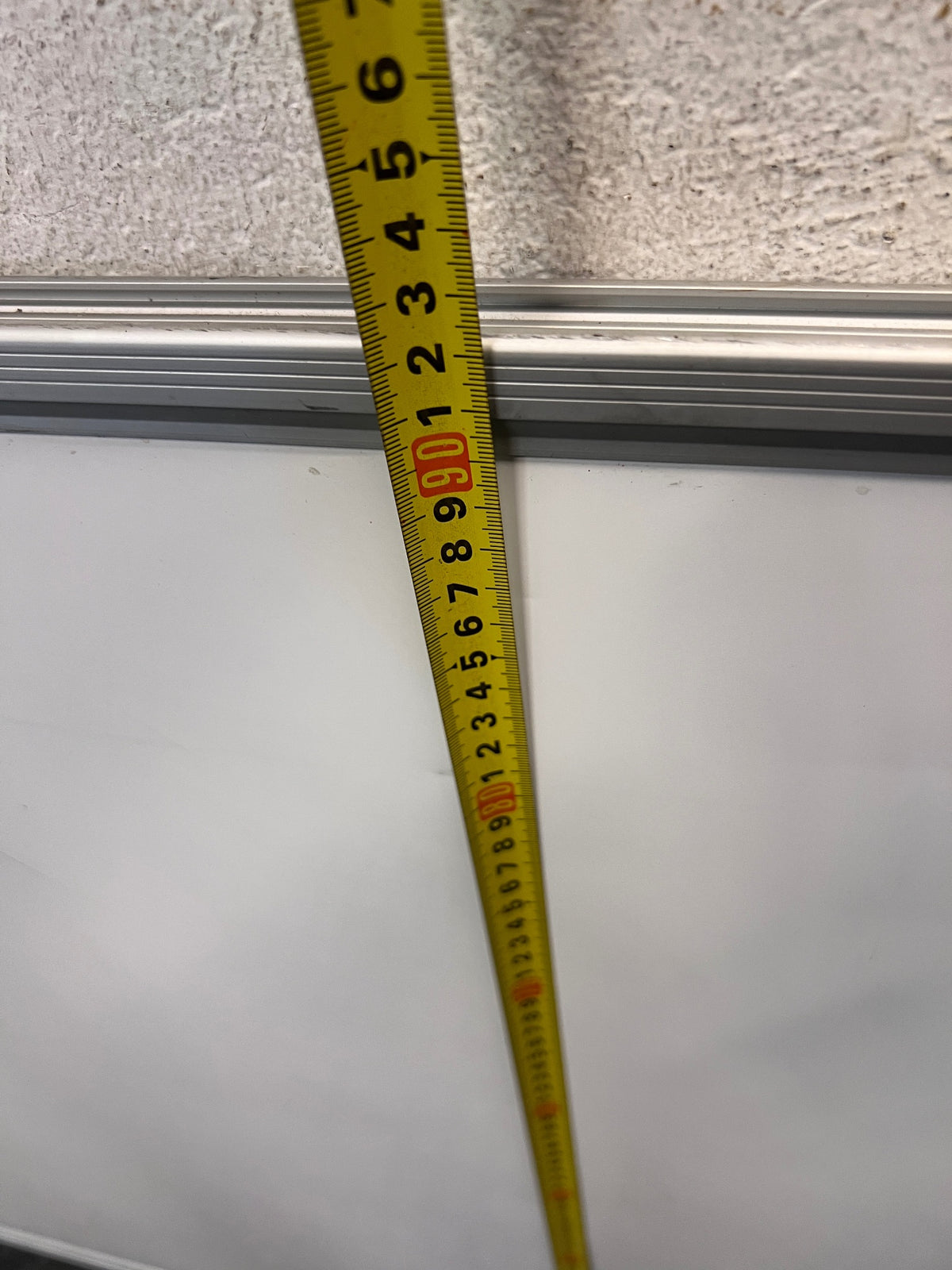 Large Wall-Mounted Magnetic Whiteboard with Aluminium Frame – height measurement