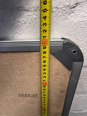 Large Aluminium Frame Wall-Mounted Whiteboard — Good Working Order – height measurement