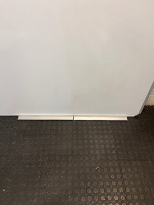 Large Aluminium Frame Wall-Mounted Whiteboard — Good Working Order – side view