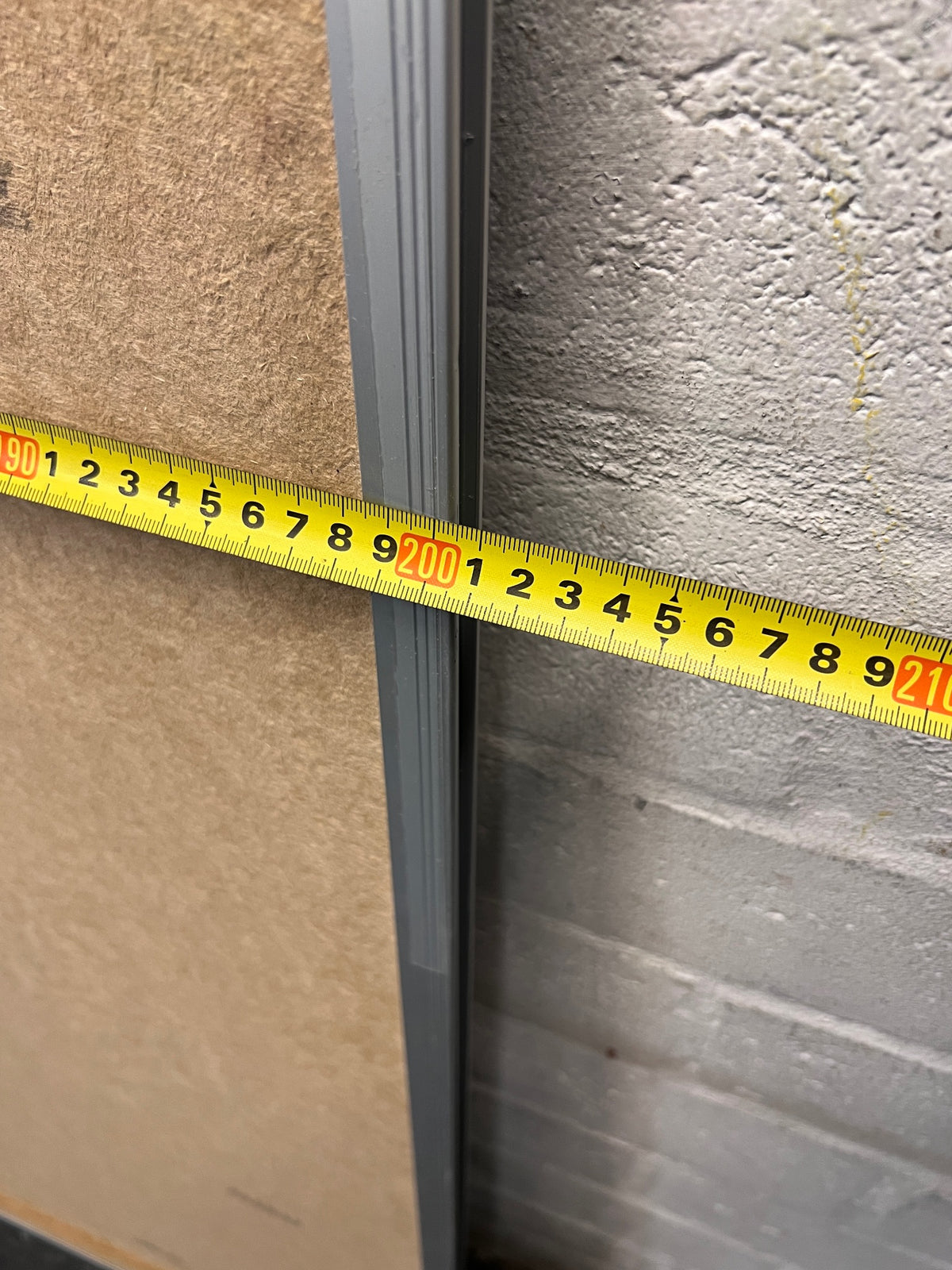 Large Aluminium Frame Wall-Mounted Whiteboard — Good Working Order – width measurement