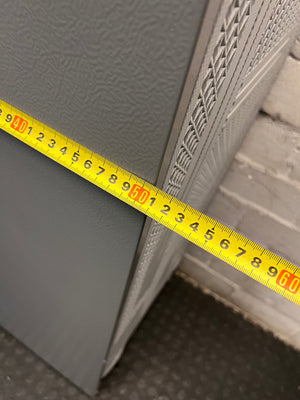 Silver Midea Fridge with Top Freezer — Good Working Order – width measurement
