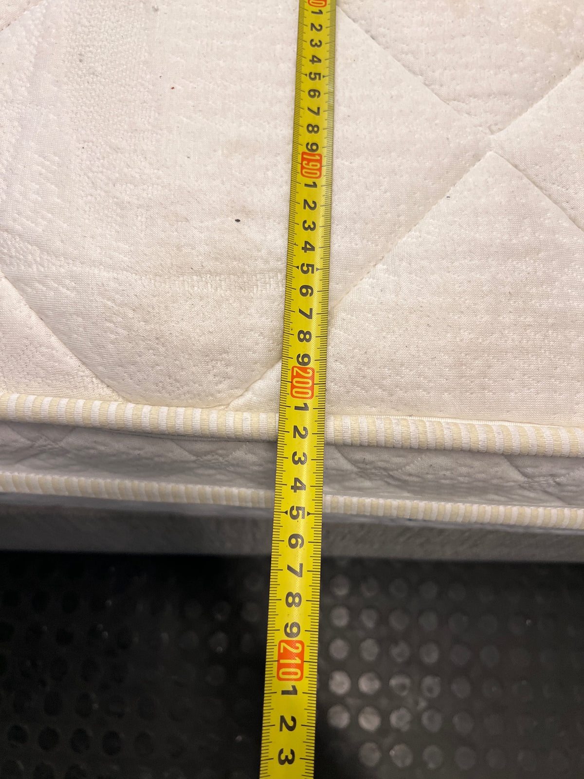 Padley Pocket Plush Queen Extra Length Base Set — Fair Used Condition with Visible Surface Wear – depth measurement