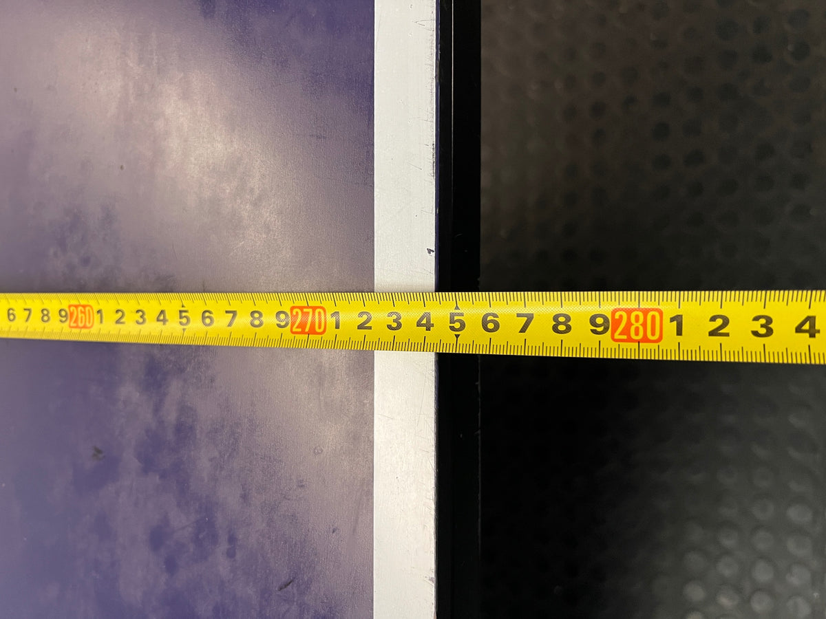 Full-Size Blue Table Tennis Table with Net — Missing One Foot – width measurement