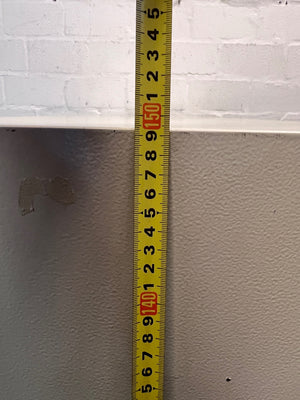 Cream Two-Door Steel Office Cabinet — Good Condition – height measurement