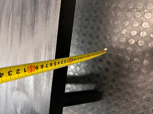 Modern Dark Wood X-Frame Trestle Bench – height measurement