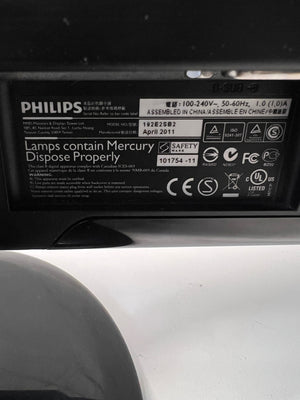 Philips 192E Widescreen Computer Monitor — Good Working Order – top view