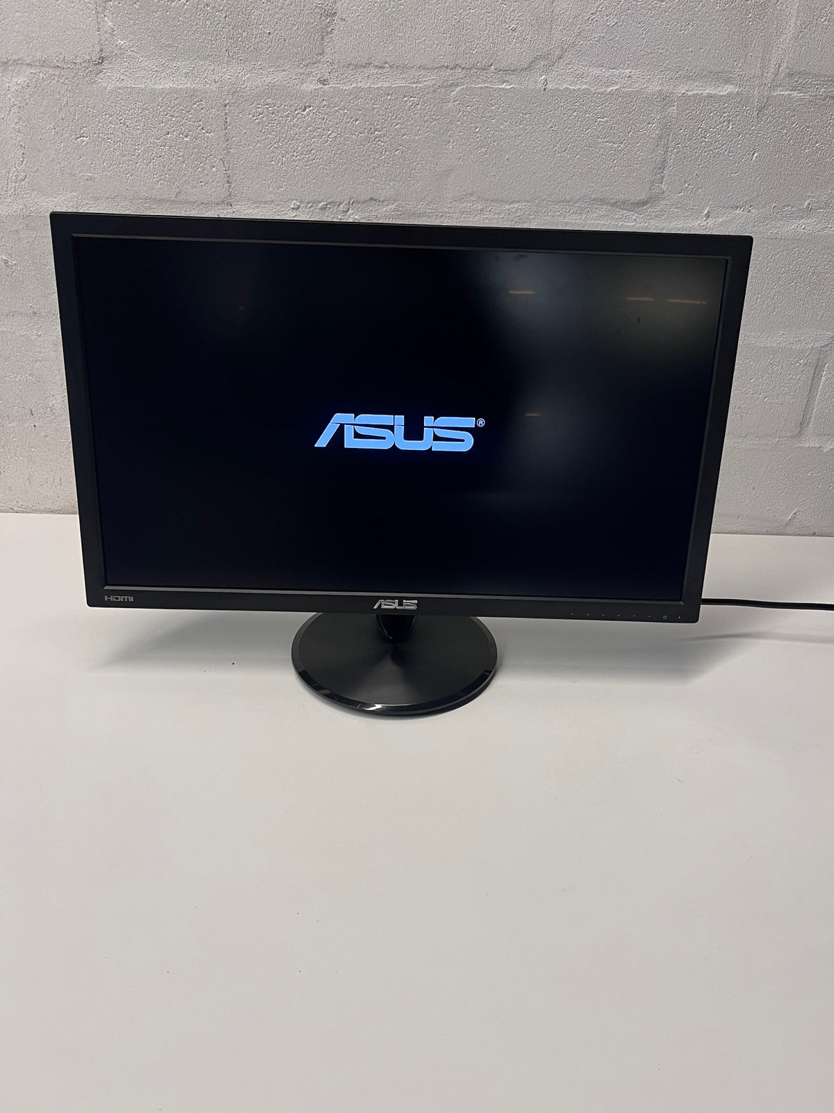 Asus Widescreen Computer Monitor with Circular Stand — Good Working Order – main front view