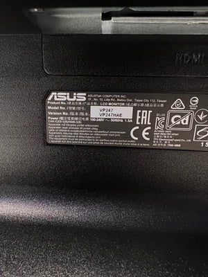 Asus Widescreen Computer Monitor with Circular Stand — Good Working Order – top view