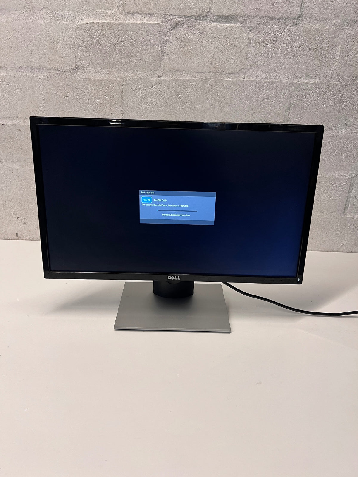 Dell Computer Monitor with Silver Base — Good Working Order – main front view
