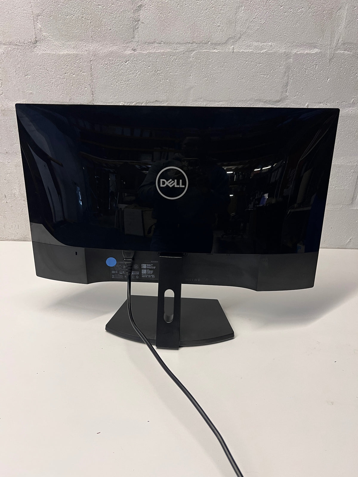 Dell Desktop Computer Monitor in Matte Black — Two Units Functional, One Non-Functional Unit – back view