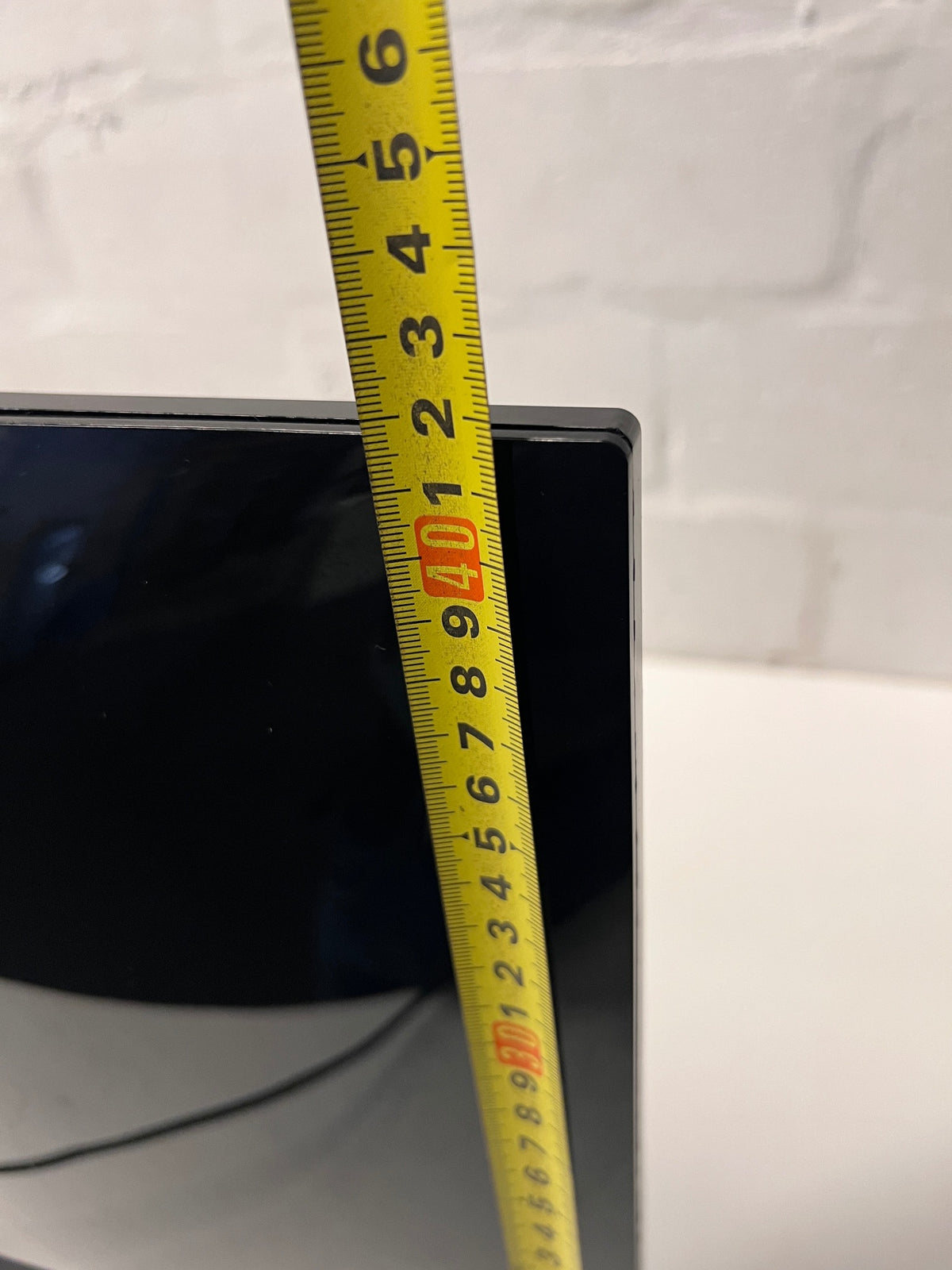 Dell Desktop Computer Monitor in Matte Black — Two Units Functional, One Non-Functional Unit – height measurement