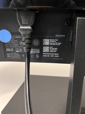 Dell Desktop Computer Monitor in Matte Black — Two Units Functional, One Non-Functional Unit – top view