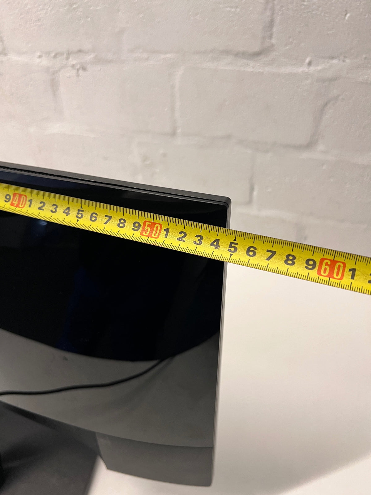 Dell Desktop Computer Monitor in Matte Black — Two Units Functional, One Non-Functional Unit – width measurement