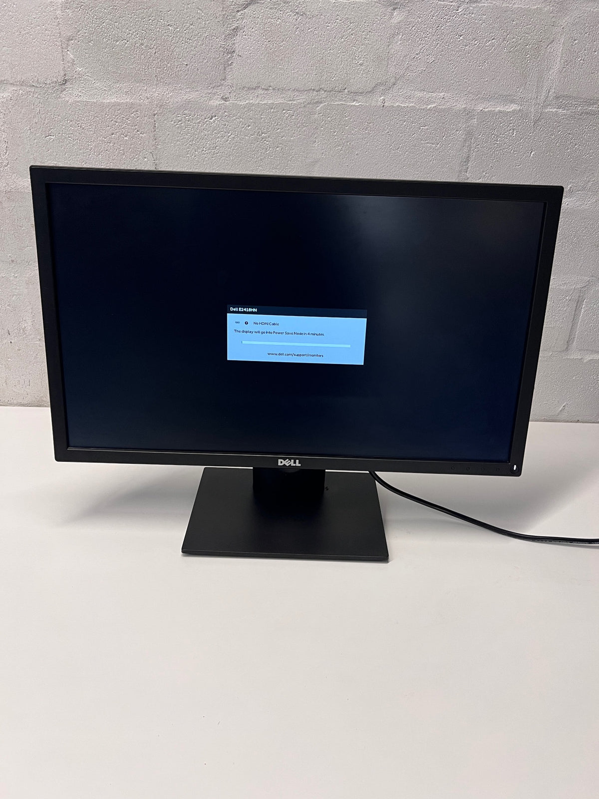 Dell Desktop Computer Monitor with Stand — Working Order; Samsung and Philips Lack Power Cables – main front view