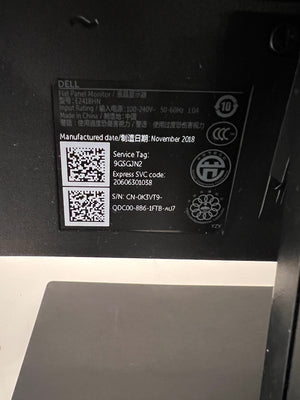 Dell Desktop Computer Monitor with Stand — Working Order; Samsung and Philips Lack Power Cables – top view