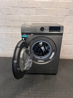 Hisense 7kg Silver Front Loader Washing Machine — Good Working Order – side view