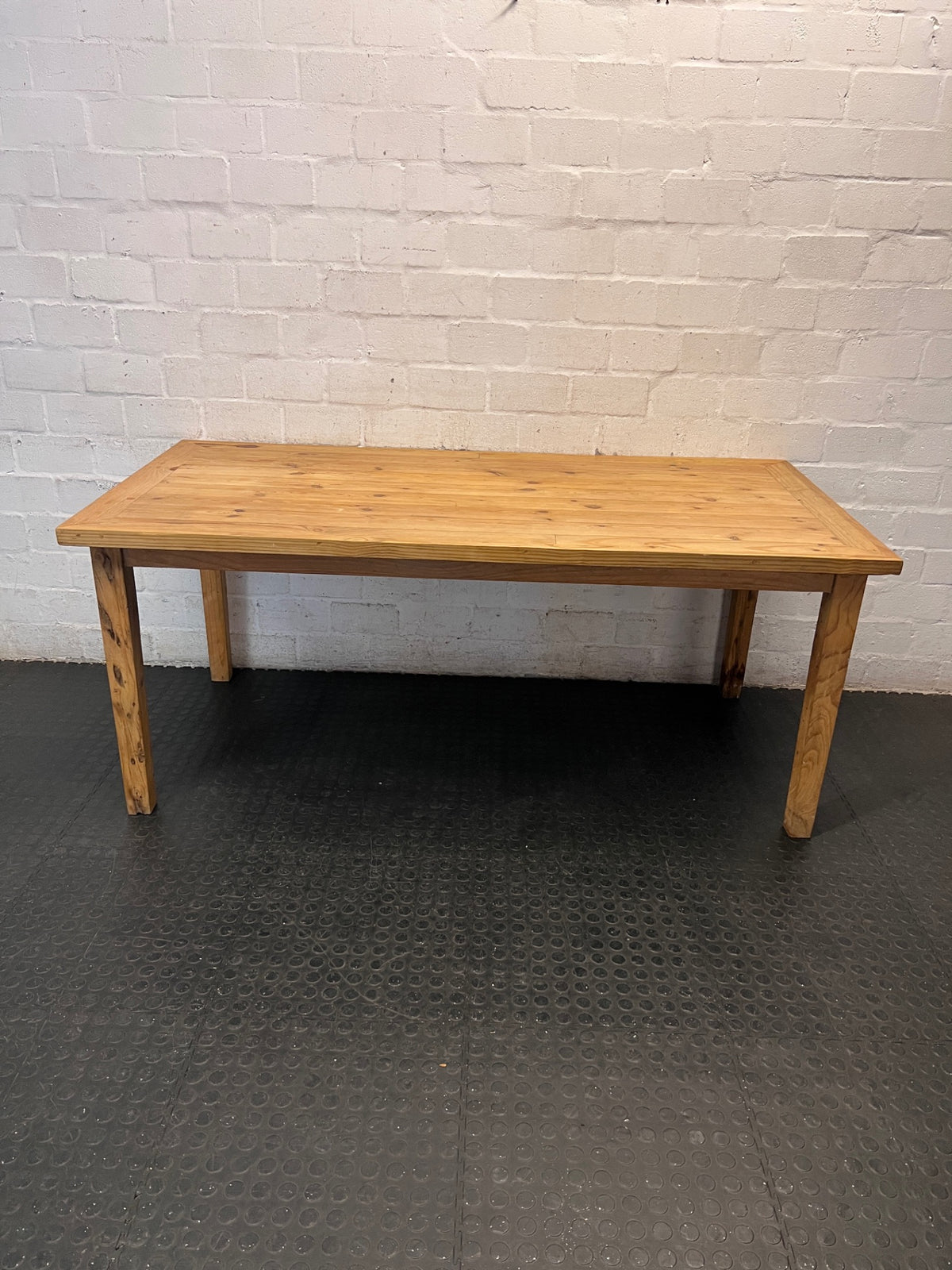 Classic Rectangular Wooden Dining Table (1.8m) — Good Condition – main front view