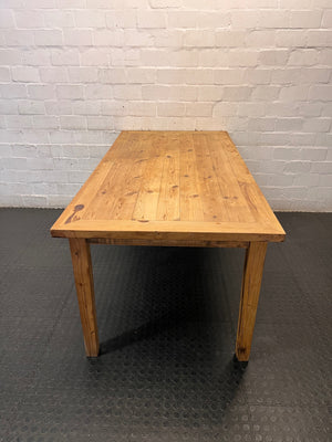 Classic Rectangular Wooden Dining Table (1.8m) — Good Condition – top view