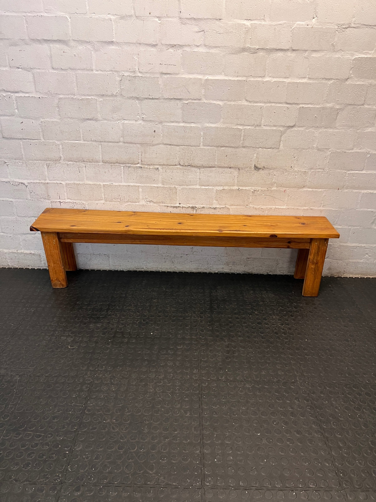 Classic Large Wooden Bench — Good Working Order – back view