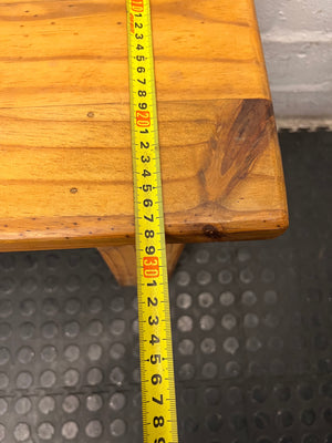 Classic Large Wooden Bench — Good Working Order – depth measurement
