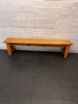Classic Large Wooden Bench — Good Working Order – main front view