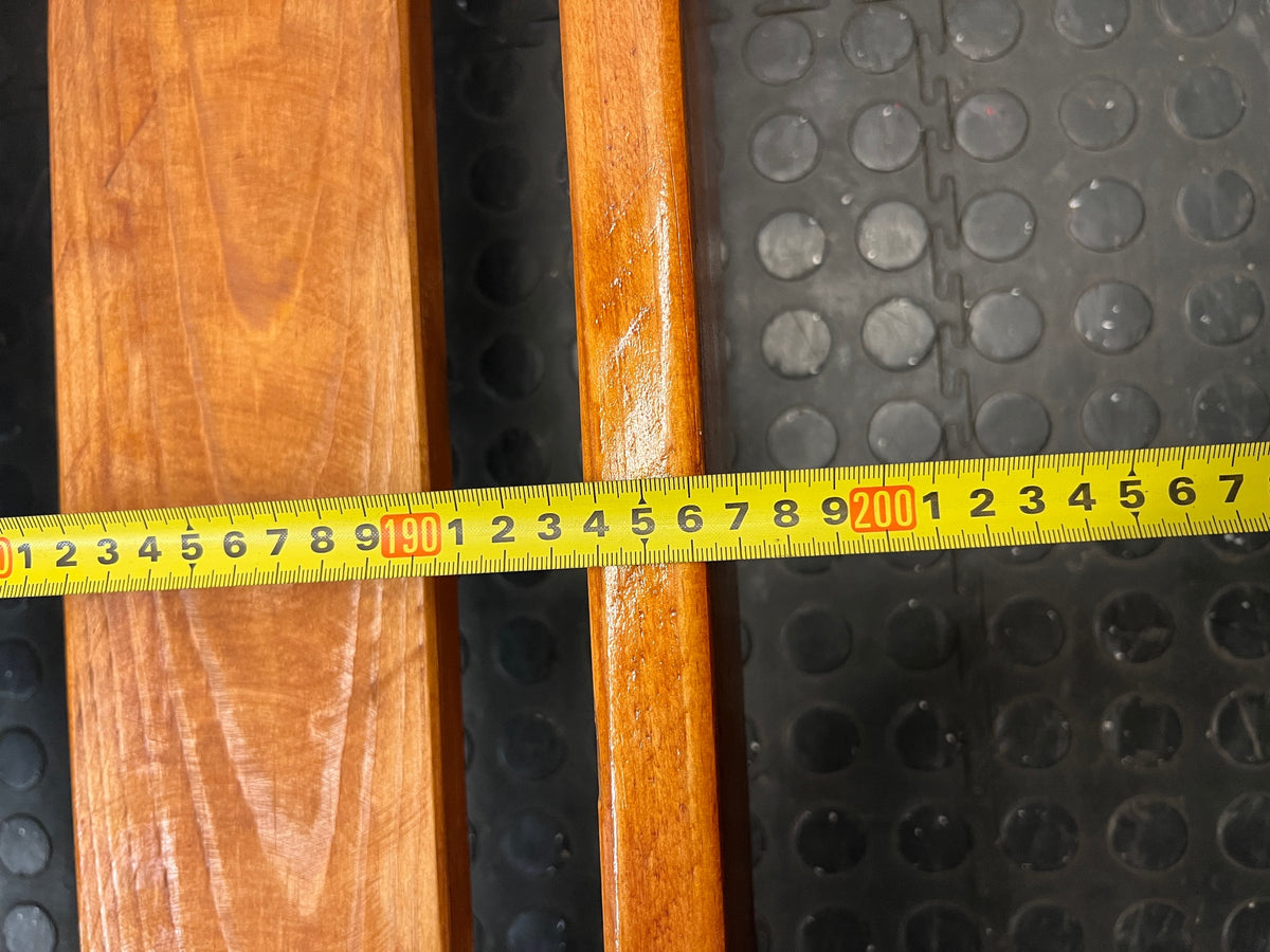 Rustic Low-Profile Wooden Double Bed Frame – depth measurement