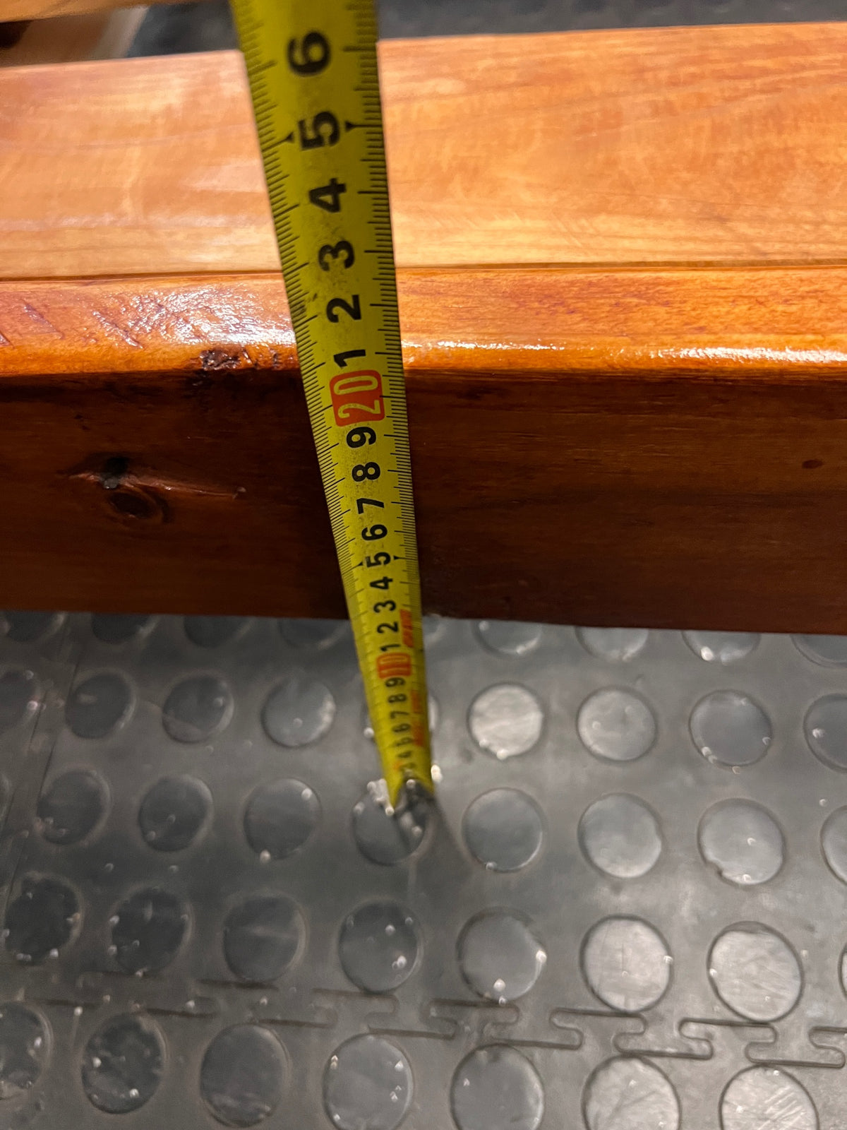 Rustic Low-Profile Wooden Double Bed Frame – height measurement