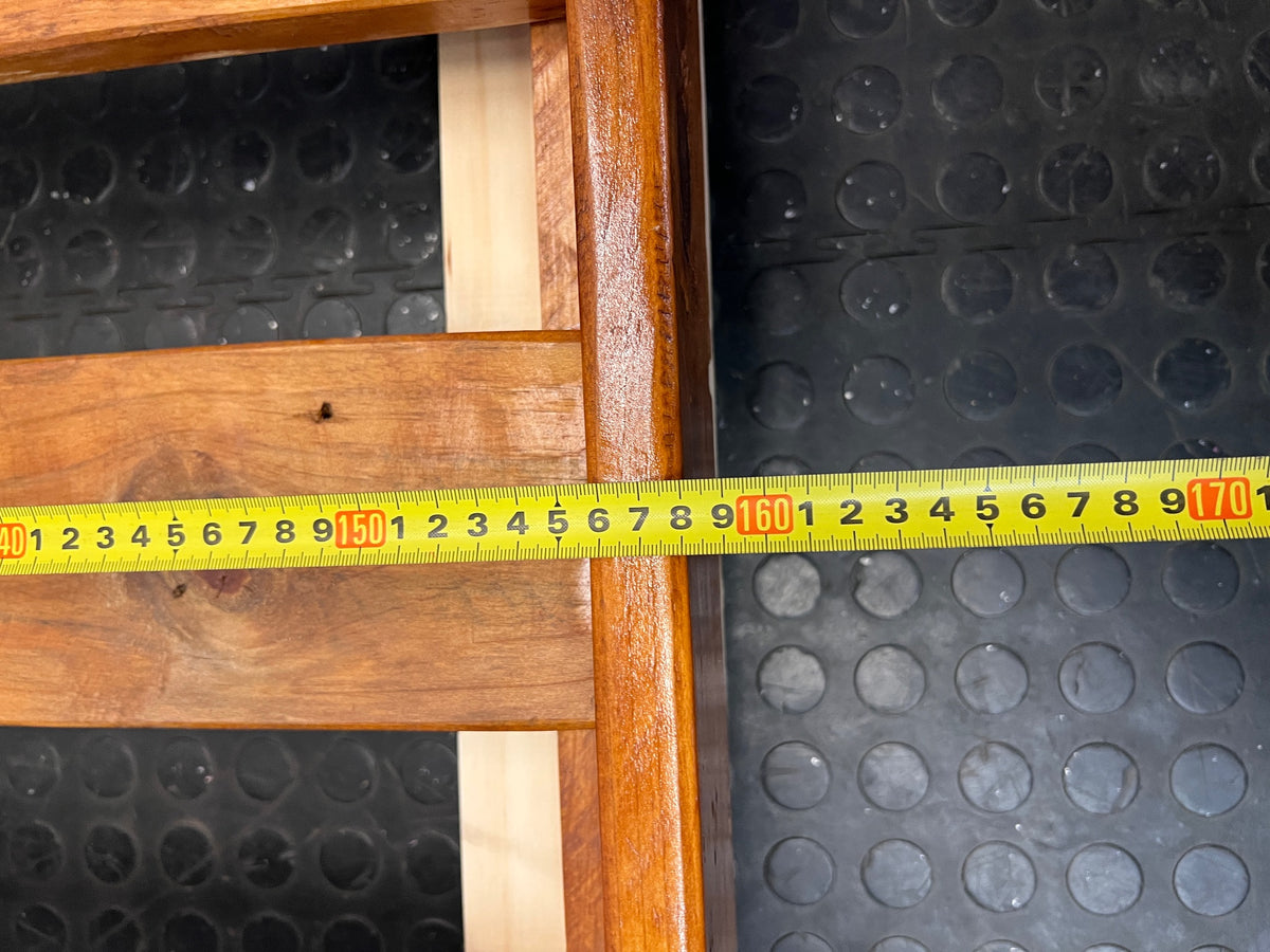 Rustic Low-Profile Wooden Double Bed Frame – width measurement