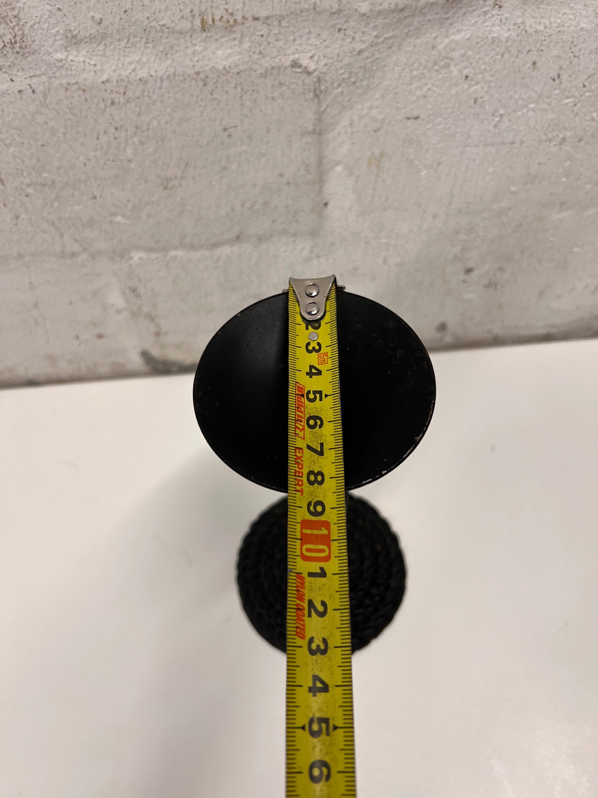 Twisted Stem Black Metal Candle Holder – depth measurement