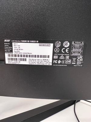 Acer ET241Y 23.8-inch 100Hz Computer Monitor — Good Working Order – top view