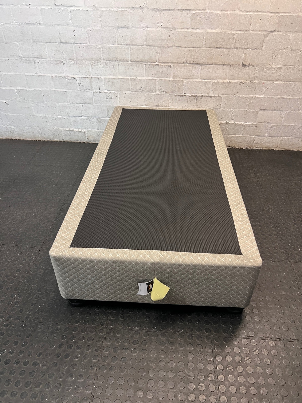 Grey Quilted Single Bed Base — Good Working Order – condition detail