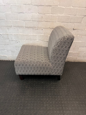Coricraft Patterned Geometric Occasional Chair — Minor Squeak in One Chair – side view