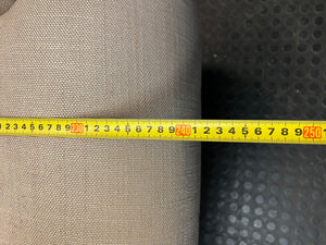 Grey Upholstered Two-Seater Couch with Rolled Arms — Good to Fair Condition with Marks on Armrest – width measurement