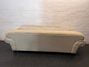 Classic Rolled Arm 2 Seater Couch in Grey — Good Condition – condition detail