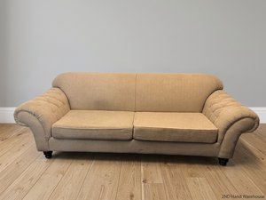 Classic Rolled Arm 2 Seater Couch in Grey — Good Condition – styled product image