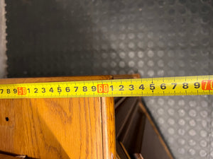 Large Oak-Toned Multi-Section Wall Unit — Damaged TV Unit – depth measurement