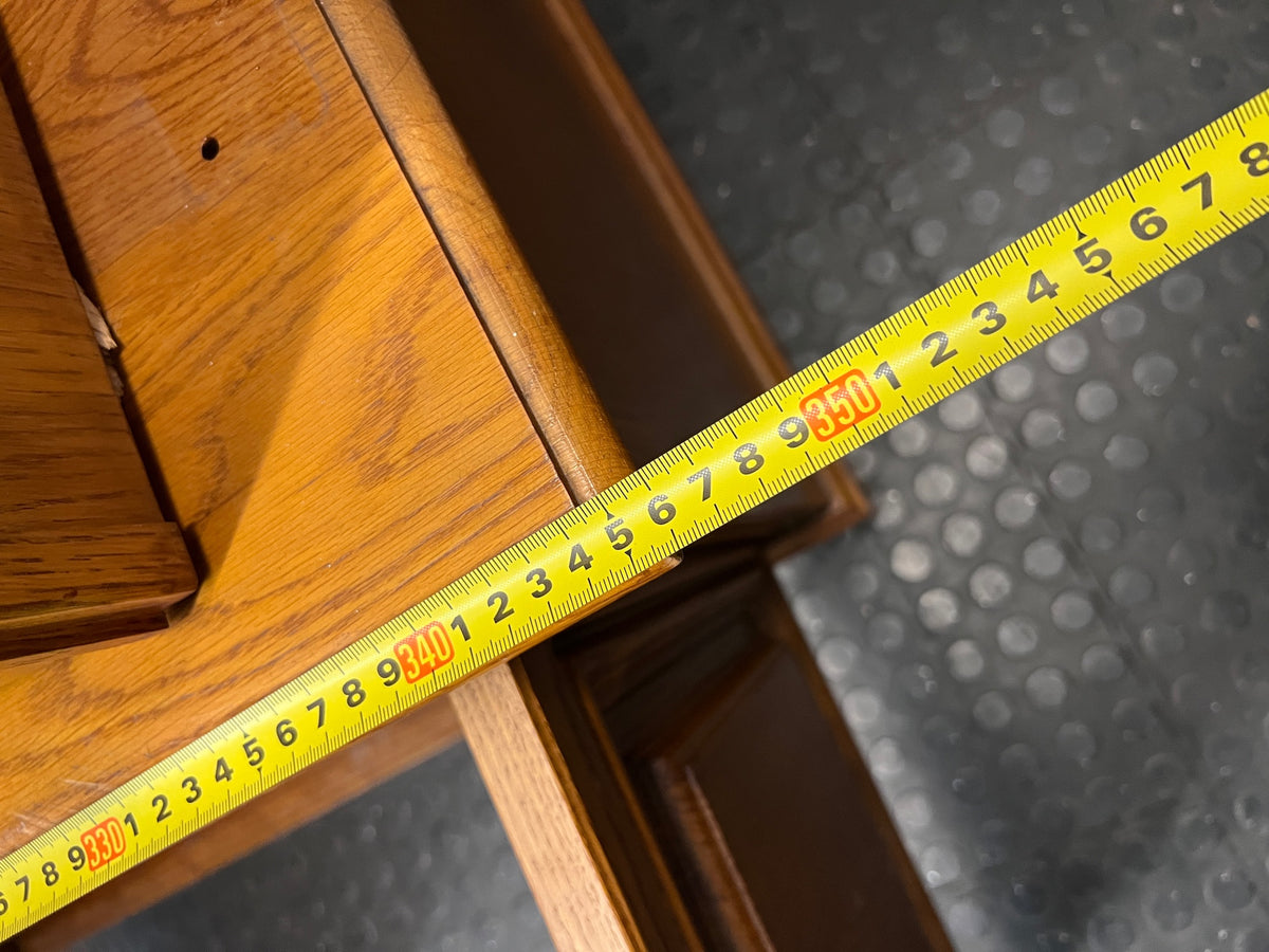 Large Oak-Toned Multi-Section Wall Unit — Damaged TV Unit – width measurement