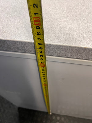 KIC 600L Large White Chest Freezer — Unit Not Reaching Freezing Temperature; Cosmetic Scuffs – height measurement