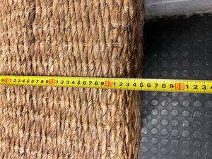 High-Back Woven Natural Fibre Dining Chair – depth measurement