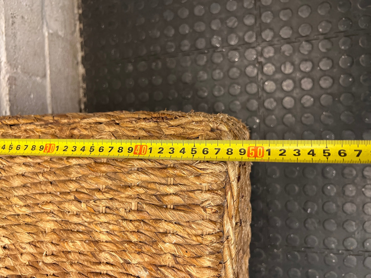High-Back Woven Natural Fibre Dining Chair – width measurement