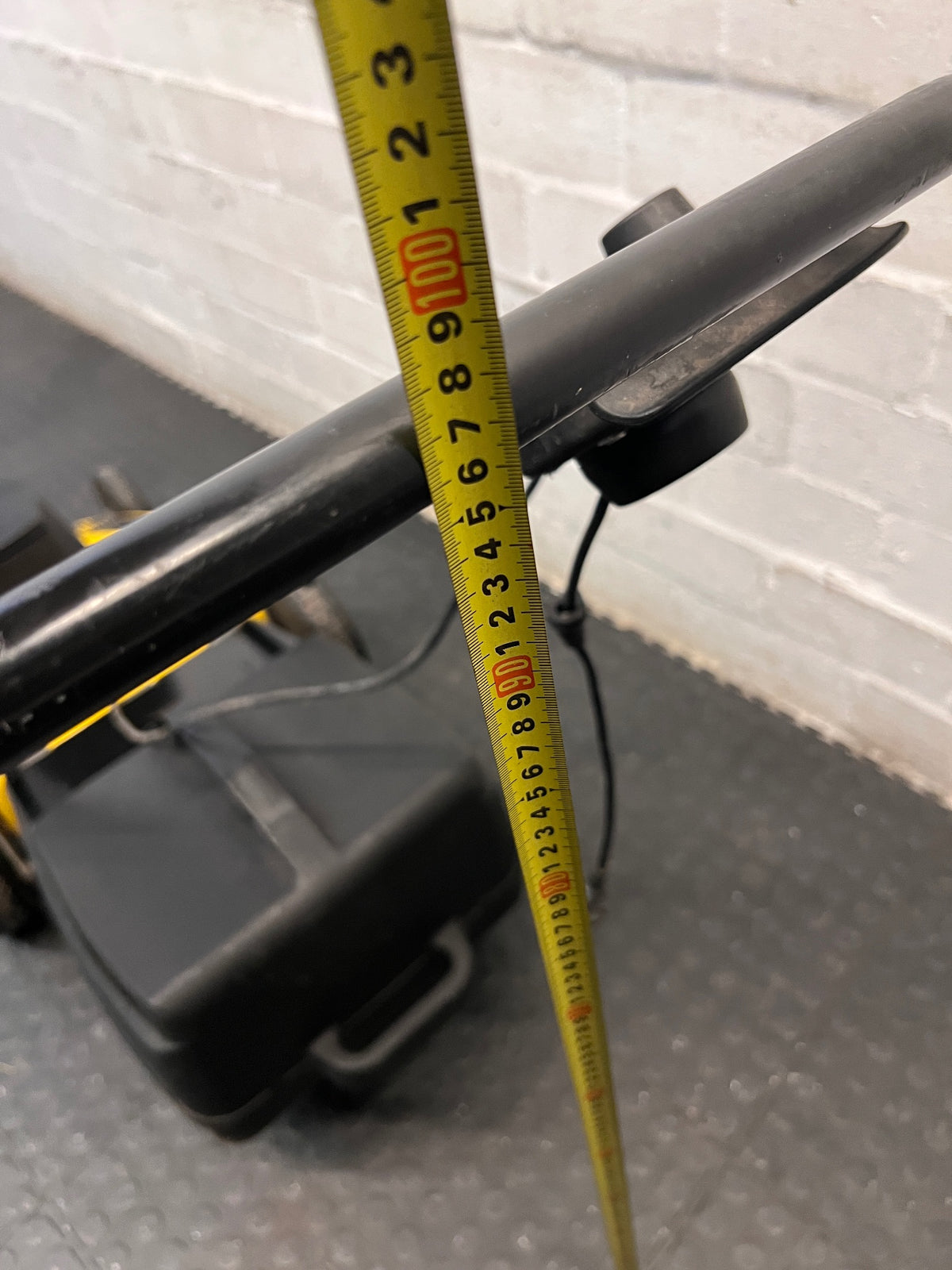 Electric Rotary Lawnmower in Yellow and Black — Trips Power Supply; Non-Functional – height measurement