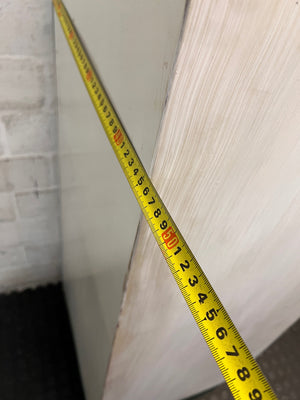 Tall Orange and White Three-Door Storage Cupboard — Well Used with Visible Marks and Scuffs – depth measurement