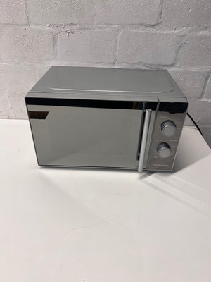 Russell Hobbs Silver Mirror Finish Microwave — Good Working Order – main front view